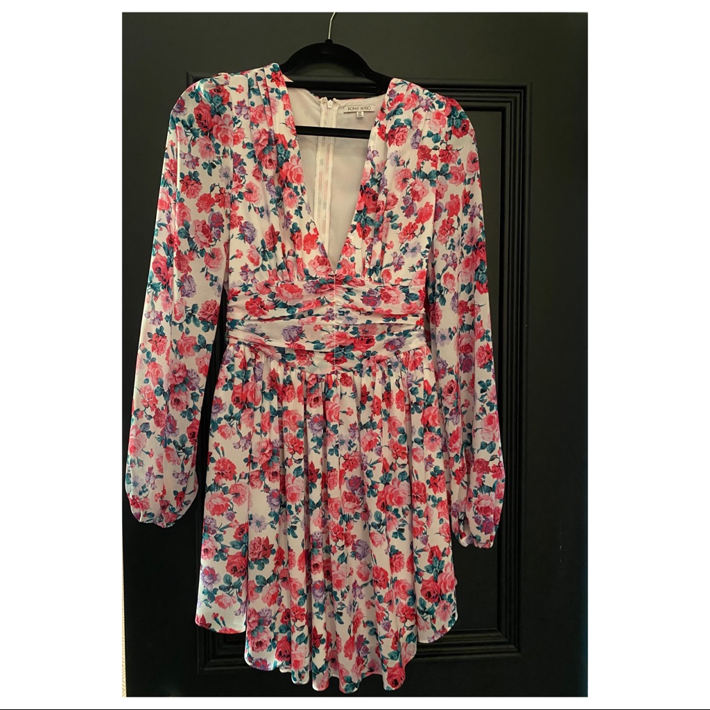 Ronny Kobo, Floral Skater Dress, Size Xs
